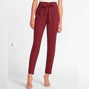 EXPRESS High Waisted Paperbag Ankle Pant